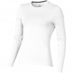 38019010-Damska koszulka z długim rękawem Ponoka-Biały   xs