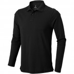 38086996-Polo z długim rękawem Oakville-czarny xxxl