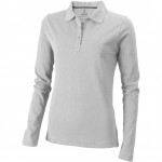 38087963-Polo z długim rękawem Oakville damskie-Szary melanz l