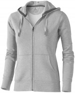 38212963-Rozpinana bluza damska z kapturem Arora-Szary melanz l