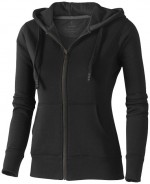 38212991-Rozpinana bluza damska z kapturem Arora-czarny s