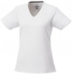 39026013-Damski t-shirt Amery z krótkim rękawem z dzianiny Cool Fit odprowadzającej wilgoć-Biały   l