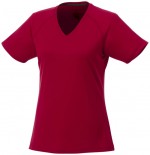 39026252-Damski t-shirt Amery z krótkim rękawem z dzianiny Cool Fit odprowadzającej wilgoć-Czerwony m