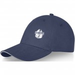 38679490-6-panelowa czapka baseballowa Darton-Granatowy