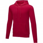 38229257-Męska bluza z kapturem Theron z zamkiem błyskawicznym-Czerwony 4xl