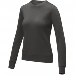 38232895-Damski sweter z okrągłym dekoltem Zenon-Szary sztormowy xxl