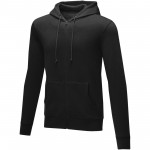 38229997-Męska bluza z kapturem Theron z zamkiem błyskawicznym-Czarny 4xl