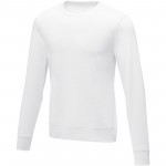 38231014-Męski sweter z okrągłym dekoltem Zenon-Biały xl