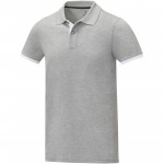 38110806-Męska koszulka polo duotone Morgan z kr&oacute;tkim rękawem-Szary melanż 3xl