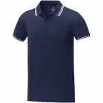 38108556-Męska koszulka polo Amarago z kontrastowymi paskami i krótkim rękawem-Granatowy 3xl