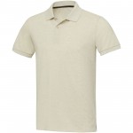 37539079-Emerald koszulka polo unisex z recyklingu z krótkim rękawem-Oatmeal xxs