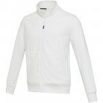 37540010-Galena bluza unisex z recyklingu z zamkiem błyskawicznym na całej długości-Biały xs