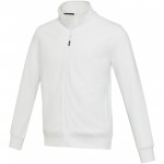 37540013-Galena bluza unisex z recyklingu z zamkiem błyskawicznym na całej długości-Biały l