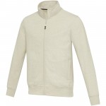37540079-Galena&nbsp;bluza unisex z recyklingu z zamkiem błyskawicznym na całej długości-Oatmeal xxs