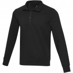 37546901-Tin sweter unisex Aware&trade; z materiał&oacute;w z recyklingu z zamkiem błyskawicznym na 1/4 długości-Czarny s