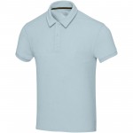 37544521-Koszulka polo Akoya, unisex, z materiału frotte z recyklingu-Cloud Blue s