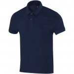 37544550-Koszulka polo Akoya, unisex, z materiału frotte z recyklingu-Granatowy xs